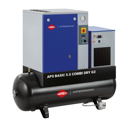 Csavarkompresszor  APS 5.5 Combi Dry G2 Basic 10 bar 5.5 hp 516 l/min 200 l, AIRPRESS