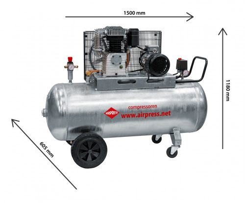 Kompresszor G 700-300 Pro 11 bar 5.5 hp 530 l/min 270 l galvanizált, AIRPRESS