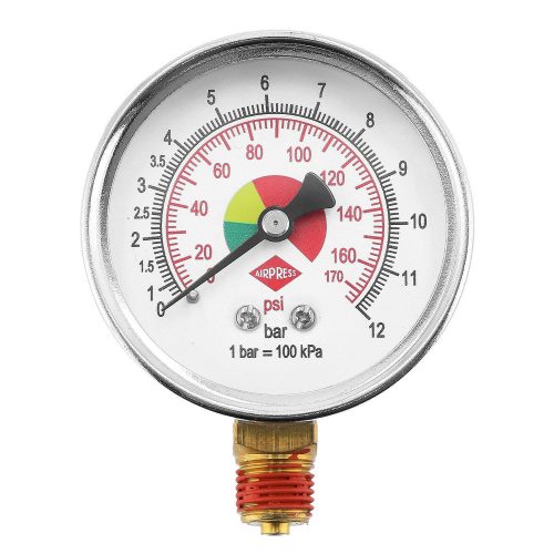 Nyomásmérő 1/4 "alsó csatlakozás, AIRPRESS