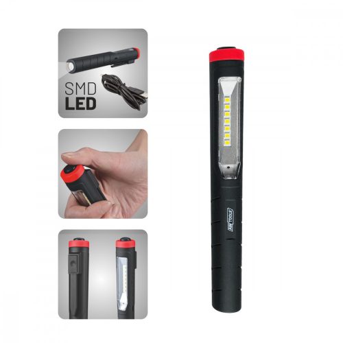 SMD LED ceruza lámpa, gumírozott, mágneses, AWTOOLS