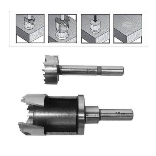 AWTOOLS hengeres körkivágó, Forstner fúró 35 mm