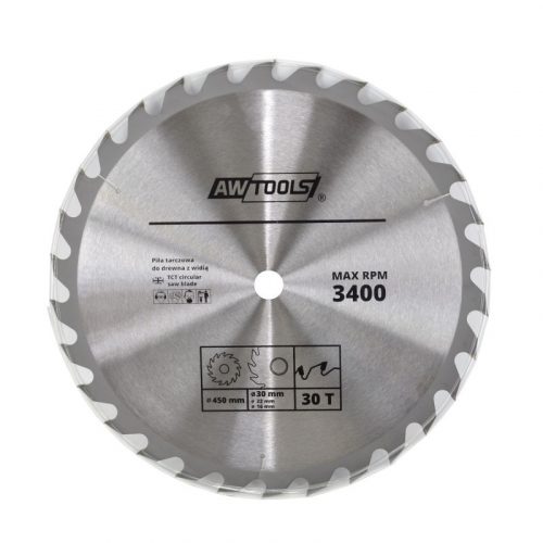 AWTOOLS körfűrészlap fához 160 x 30 / 16 / 22,2 mm, 40 fog