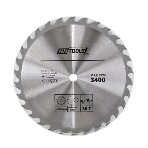 AWTOOLS körfűrészlap fához 190 x 30 / 16 / 22,2 mm, 30 fog