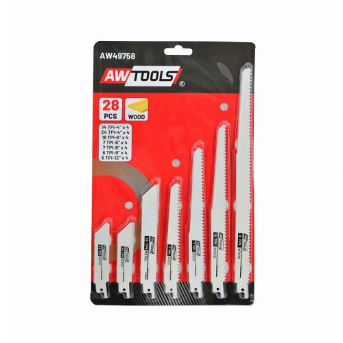 AWTools univerzális orrfűrészlap 28 db-os szett