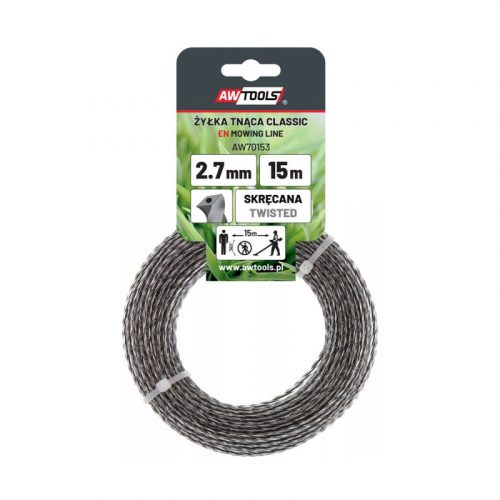 AWTOOLS Classic fűnyíró damil 2,4 mm, 15 m