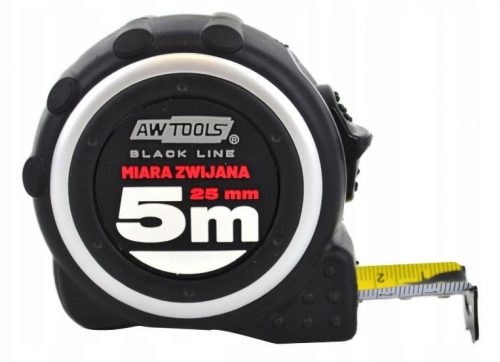 AWTOOLS Black Line Auto Stop mérőszalag 5 m